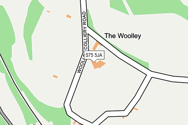 S75 5JA map - OS OpenMap – Local (Ordnance Survey)
