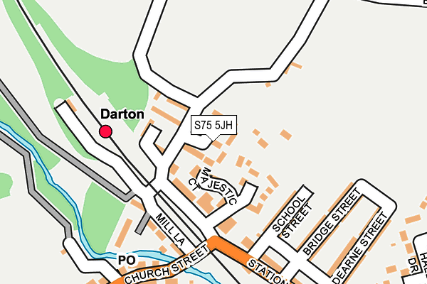 S75 5JH map - OS OpenMap – Local (Ordnance Survey)