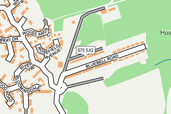 S75 5JQ map - OS OpenMap – Local (Ordnance Survey)