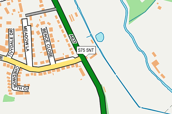 S75 5NT map - OS OpenMap – Local (Ordnance Survey)