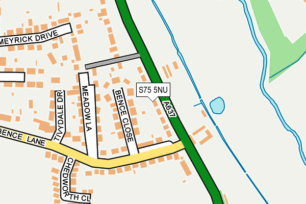 S75 5NU map - OS OpenMap – Local (Ordnance Survey)