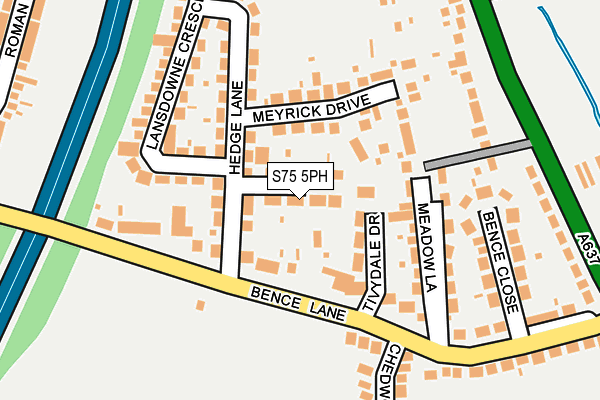 S75 5PH map - OS OpenMap – Local (Ordnance Survey)