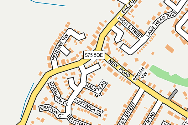 S75 5QE map - OS OpenMap – Local (Ordnance Survey)