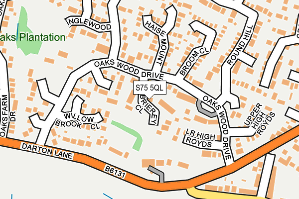 S75 5QL map - OS OpenMap – Local (Ordnance Survey)