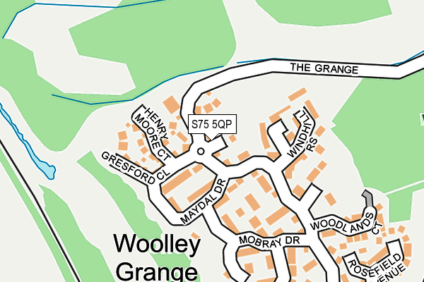 S75 5QP map - OS OpenMap – Local (Ordnance Survey)