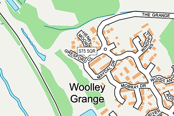 S75 5QR map - OS OpenMap – Local (Ordnance Survey)