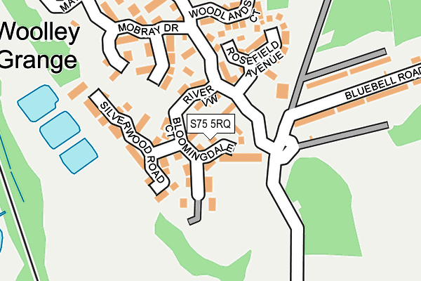 S75 5RQ map - OS OpenMap – Local (Ordnance Survey)