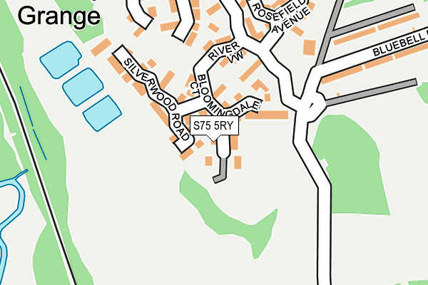 S75 5RY map - OS OpenMap – Local (Ordnance Survey)