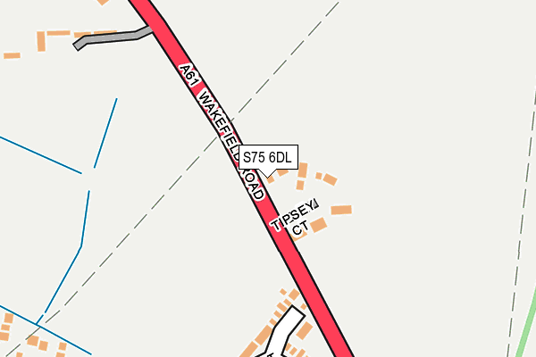 S75 6DL map - OS OpenMap – Local (Ordnance Survey)