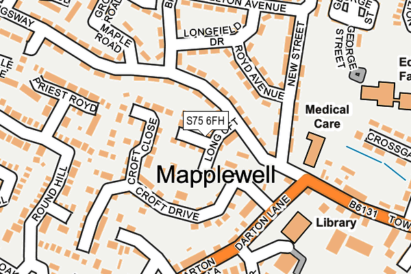 S75 6FH map - OS OpenMap – Local (Ordnance Survey)