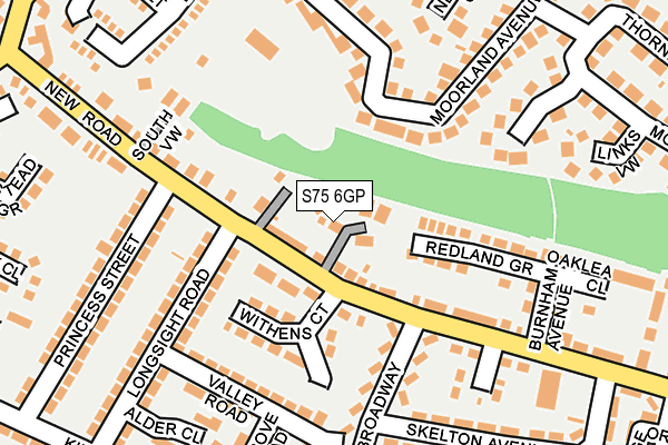 S75 6GP map - OS OpenMap – Local (Ordnance Survey)