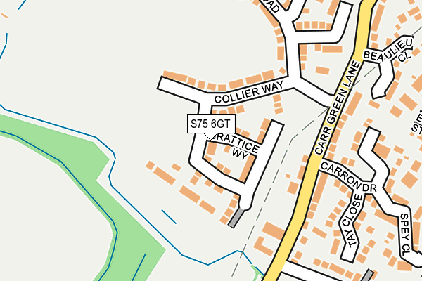 S75 6GT map - OS OpenMap – Local (Ordnance Survey)