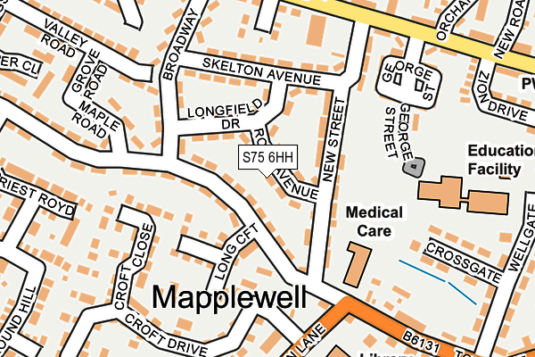 S75 6HH map - OS OpenMap – Local (Ordnance Survey)