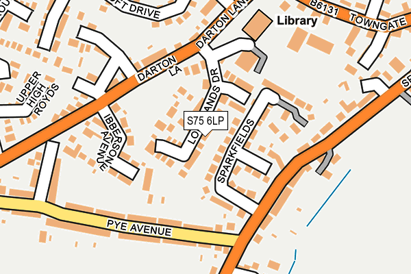 S75 6LP map - OS OpenMap – Local (Ordnance Survey)