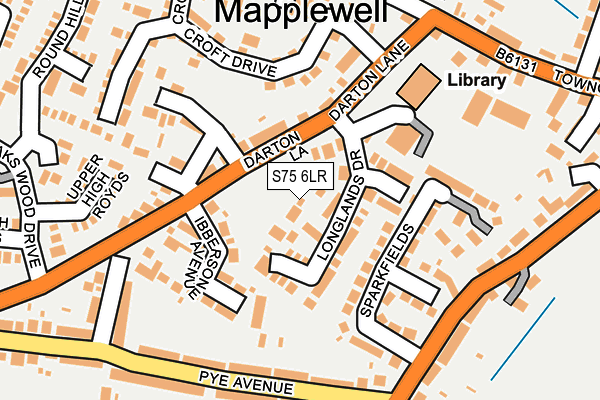 S75 6LR map - OS OpenMap – Local (Ordnance Survey)