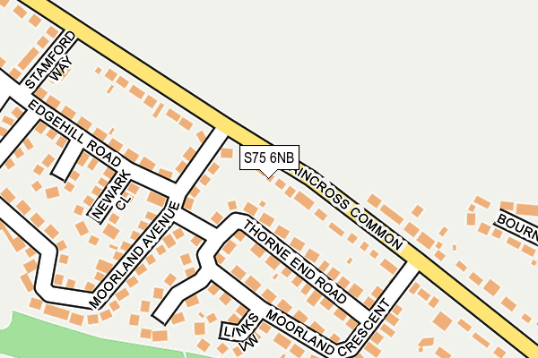 S75 6NB map - OS OpenMap – Local (Ordnance Survey)