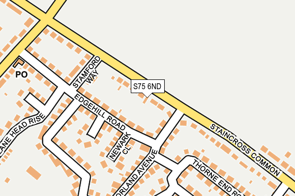 S75 6ND map - OS OpenMap – Local (Ordnance Survey)