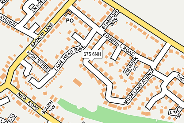 S75 6NH map - OS OpenMap – Local (Ordnance Survey)