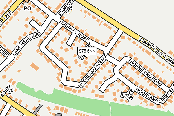 S75 6NN map - OS OpenMap – Local (Ordnance Survey)