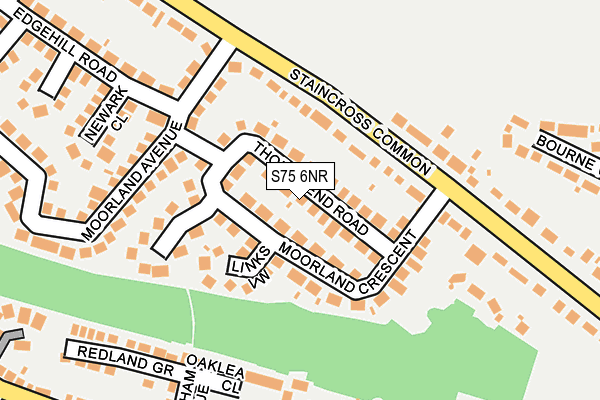 S75 6NR map - OS OpenMap – Local (Ordnance Survey)