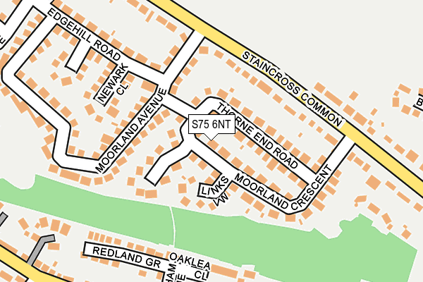 S75 6NT map - OS OpenMap – Local (Ordnance Survey)