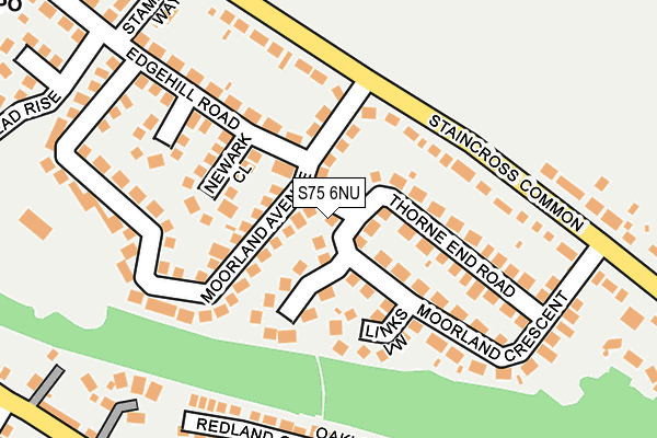 S75 6NU map - OS OpenMap – Local (Ordnance Survey)