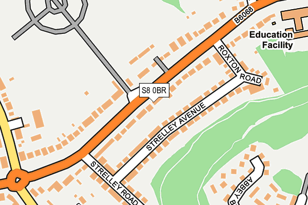 S8 0BR map - OS OpenMap – Local (Ordnance Survey)