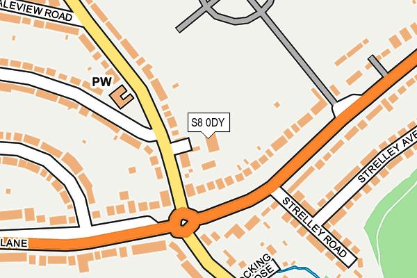 S8 0DY map - OS OpenMap – Local (Ordnance Survey)