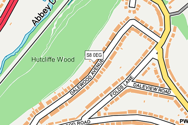 S8 0EG map - OS OpenMap – Local (Ordnance Survey)