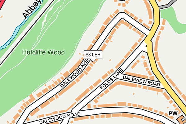 S8 0EH map - OS OpenMap – Local (Ordnance Survey)