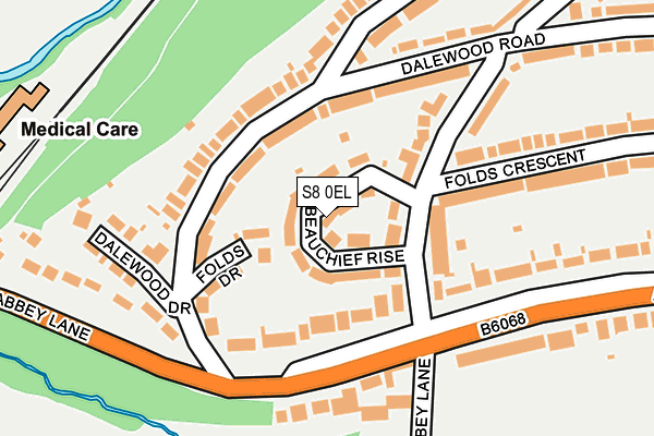 S8 0EL map - OS OpenMap – Local (Ordnance Survey)