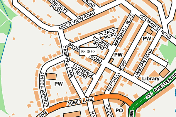 S8 0GG map - OS OpenMap – Local (Ordnance Survey)