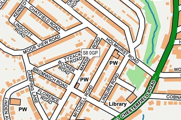 S8 0GP map - OS OpenMap – Local (Ordnance Survey)