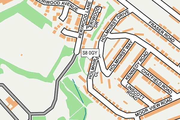 S8 0GY map - OS OpenMap – Local (Ordnance Survey)