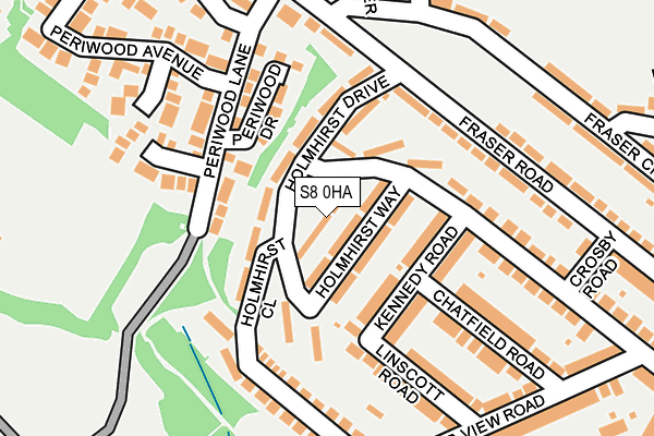 S8 0HA map - OS OpenMap – Local (Ordnance Survey)