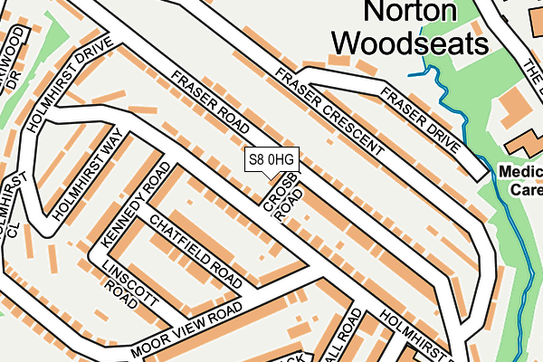 S8 0HG map - OS OpenMap – Local (Ordnance Survey)