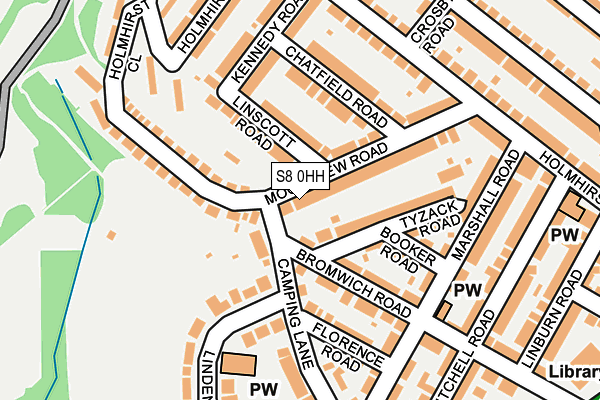 S8 0HH map - OS OpenMap – Local (Ordnance Survey)