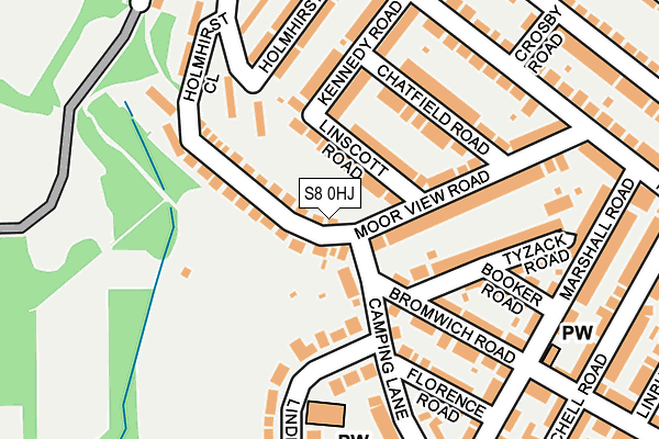 S8 0HJ map - OS OpenMap – Local (Ordnance Survey)