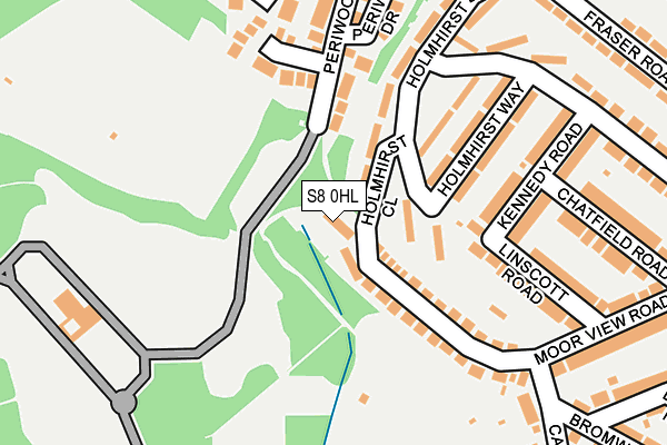 S8 0HL map - OS OpenMap – Local (Ordnance Survey)