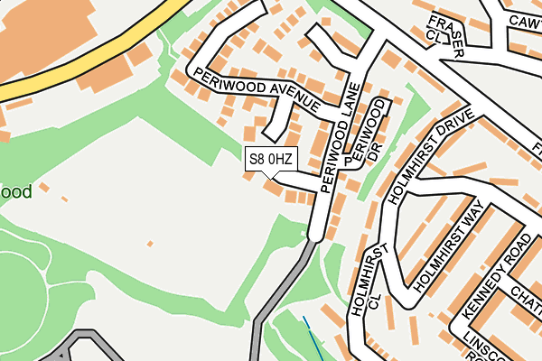 S8 0HZ map - OS OpenMap – Local (Ordnance Survey)