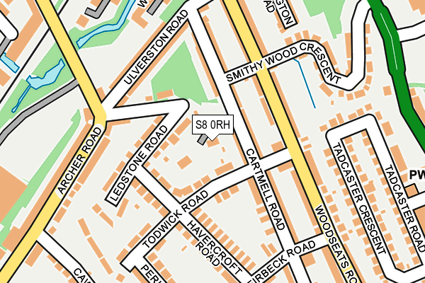 S8 0RH map - OS OpenMap – Local (Ordnance Survey)