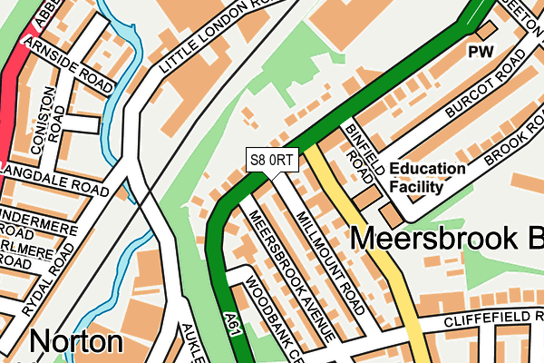 S8 0RT map - OS OpenMap – Local (Ordnance Survey)