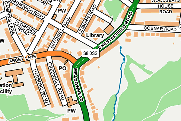 S8 0SS map - OS OpenMap – Local (Ordnance Survey)