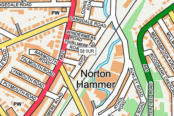 S8 0UR map - OS OpenMap – Local (Ordnance Survey)