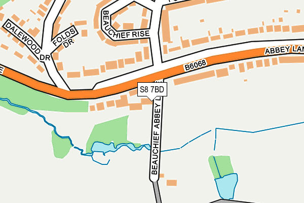 S8 7BD map - OS OpenMap – Local (Ordnance Survey)