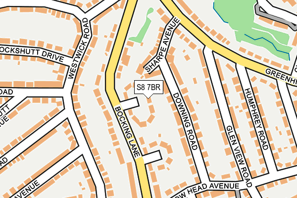 S8 7BR map - OS OpenMap – Local (Ordnance Survey)