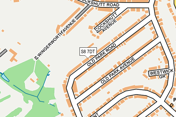 S8 7DT map - OS OpenMap – Local (Ordnance Survey)