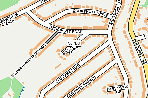 S8 7DU map - OS OpenMap – Local (Ordnance Survey)