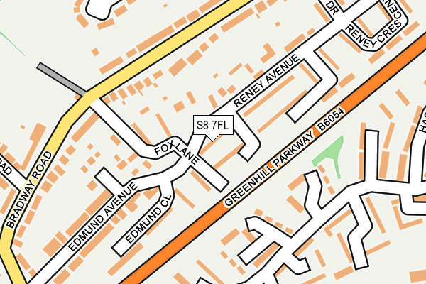 S8 7FL map - OS OpenMap – Local (Ordnance Survey)