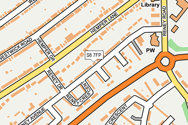 S8 7FP map - OS OpenMap – Local (Ordnance Survey)
